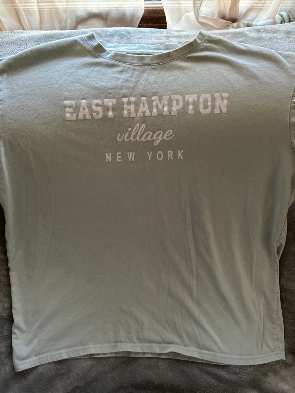 East Hampton Village New York Graphic Tee - Soft Sage Green